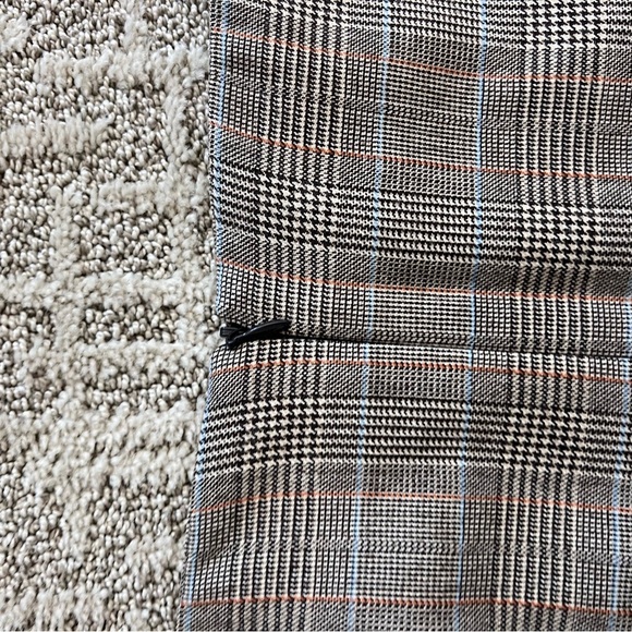 Vintage plaid wool skirt size 12 Harold's brown and gray midi skirt - Picture 2 of 5